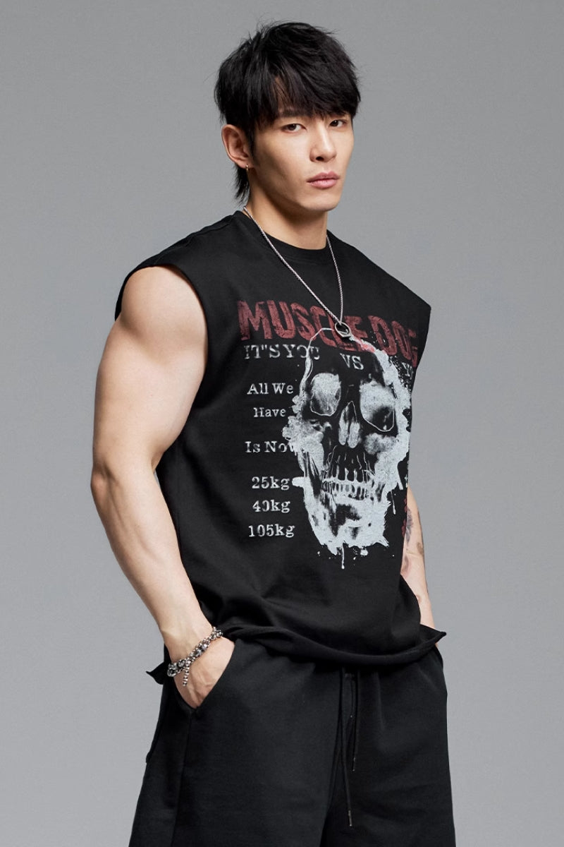 Skull Print Street Sleeveless #MD052