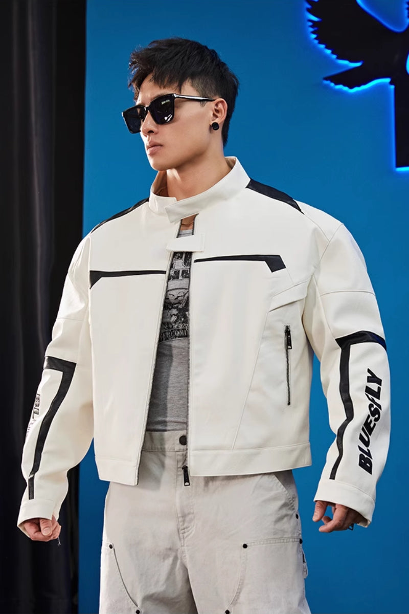 Neo-Rider Faux Leather Jacket #BF120