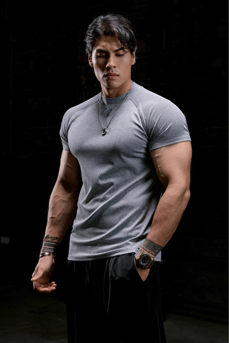 SlimFit High-Neck T-Shirt #MD097