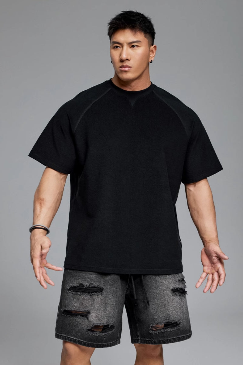 Heavy Texture Half Sleeve T-Shirt #MD055