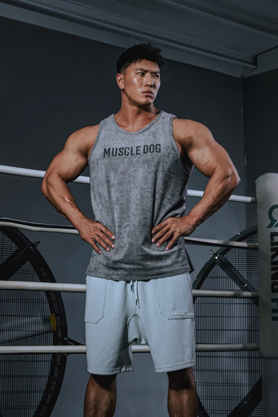Washed Alpha Gym Tank #MD004