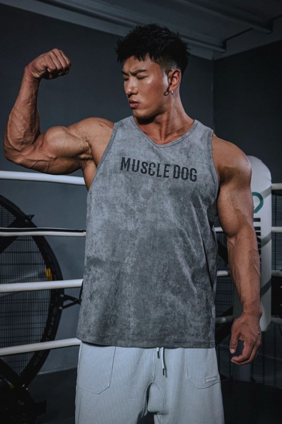 Washed Alpha Gym Tank #MD004