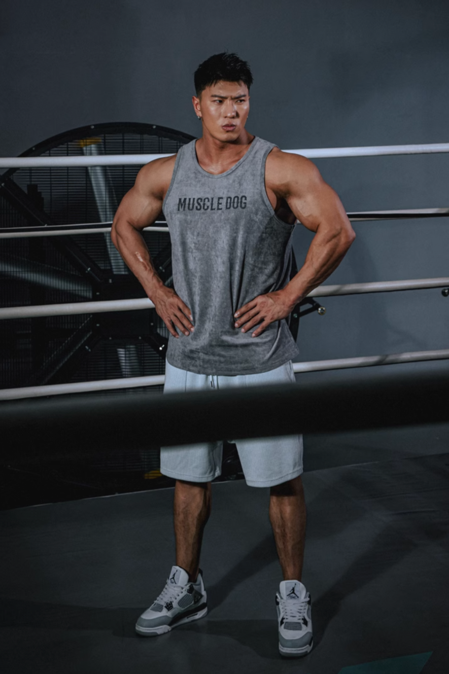 Washed Alpha Gym Tank #MD004