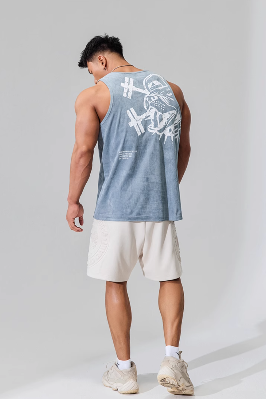 Washed Alpha Gym Tank #MD004
