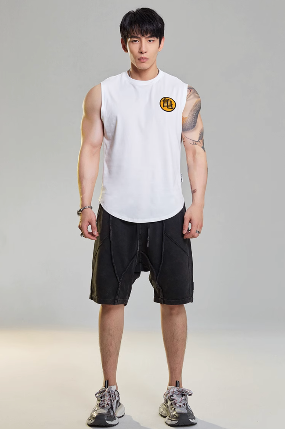 Back Print Training sleeveless tops #MD006