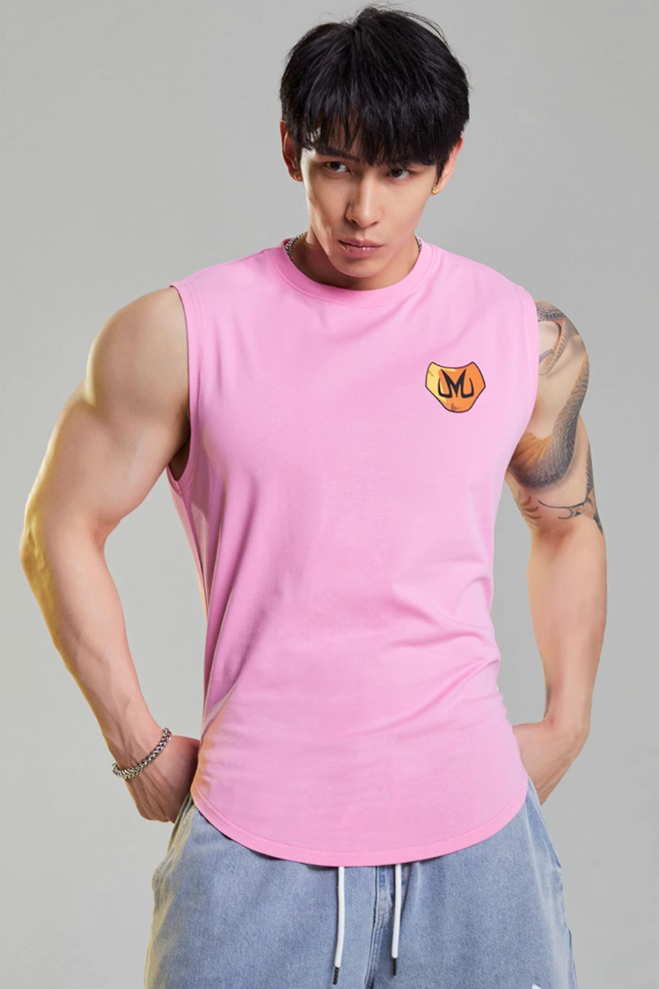 Back Print Training sleeveless tops #MD006