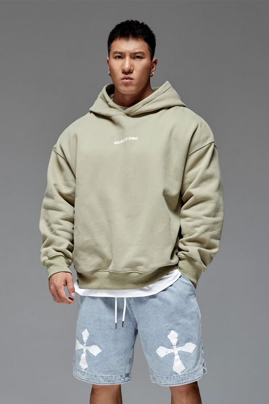 Big logo print hoodie #MD013