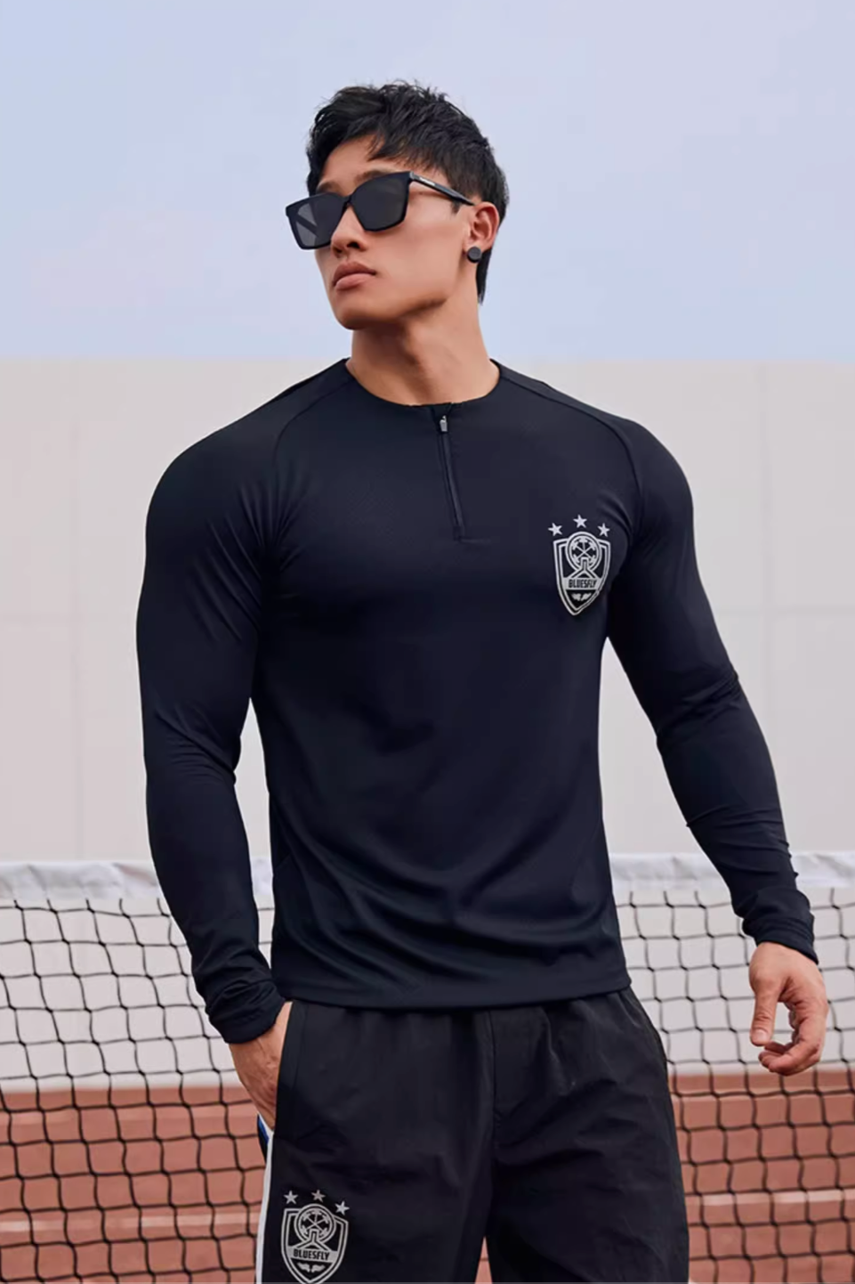 Half-Zip Slim Fit Long Sleeve #BF034