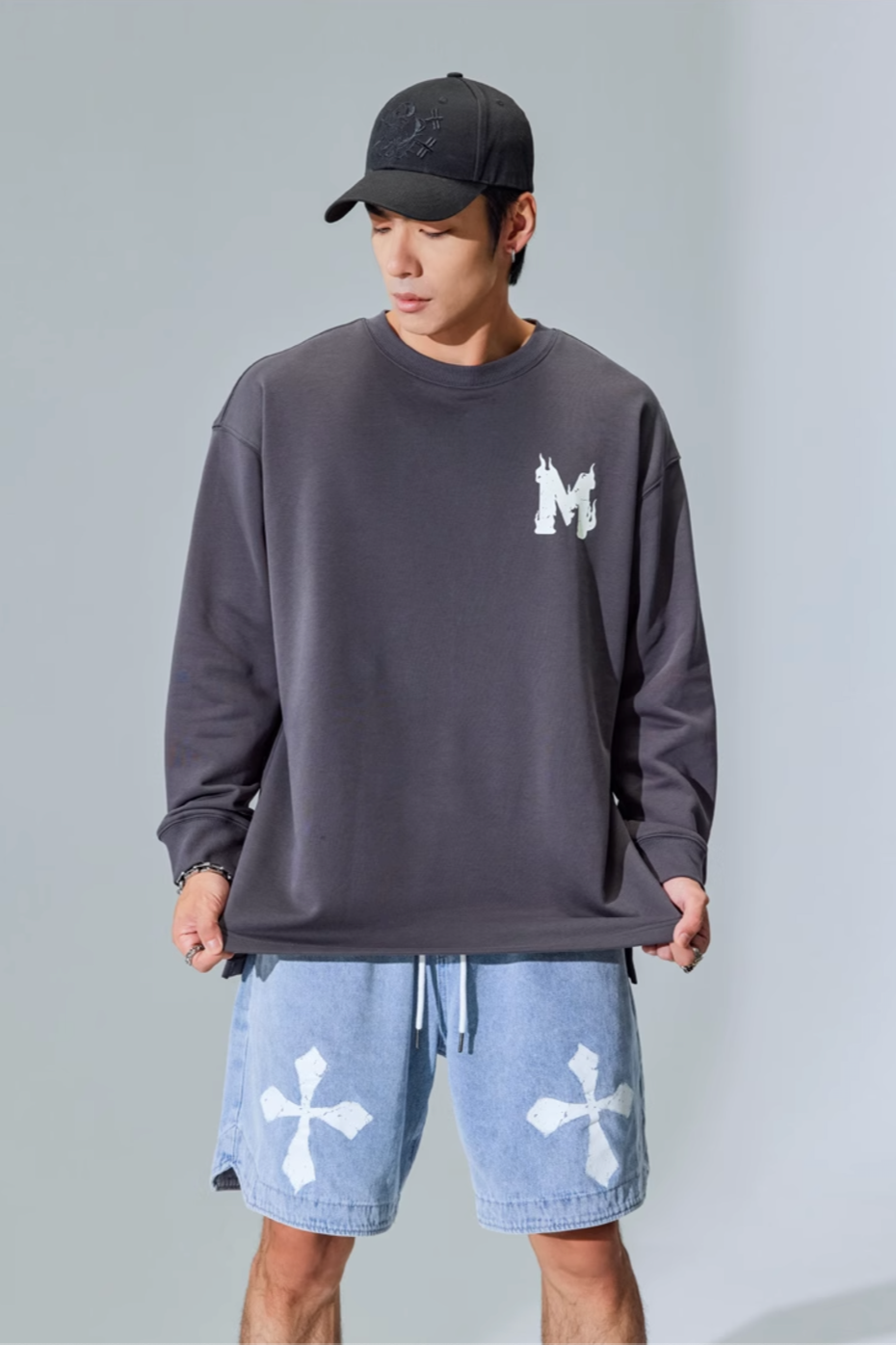 Round neck casual long sleeves #MD026