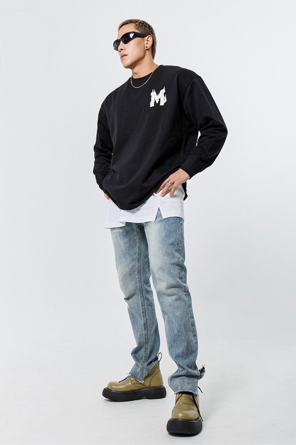 Round neck casual long sleeves #MD026