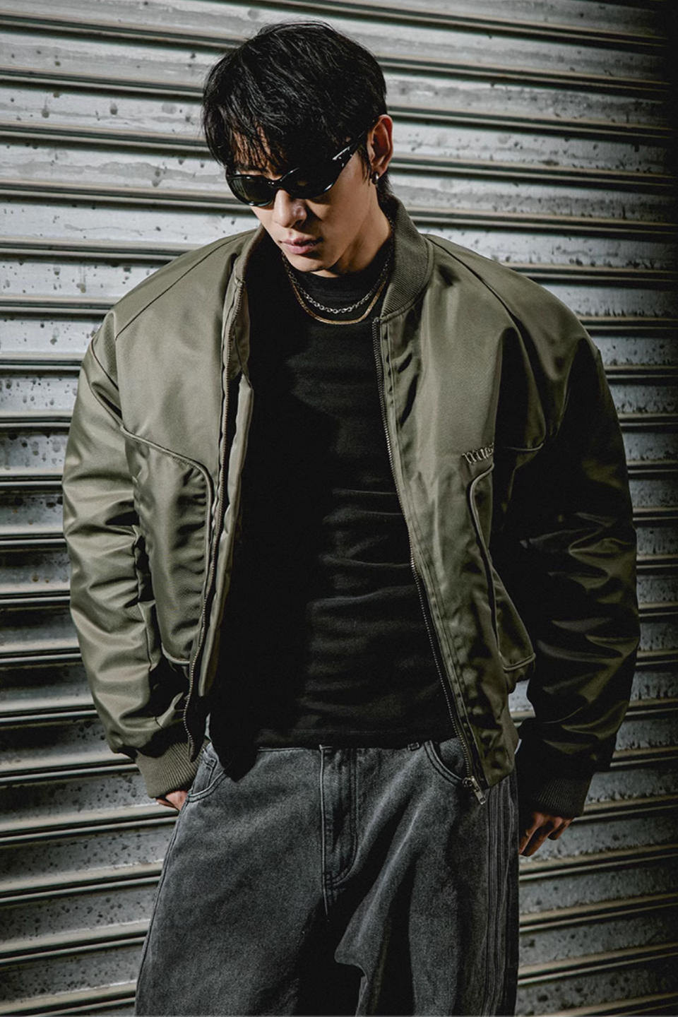 Army green Short Cotton Jacket #MD033