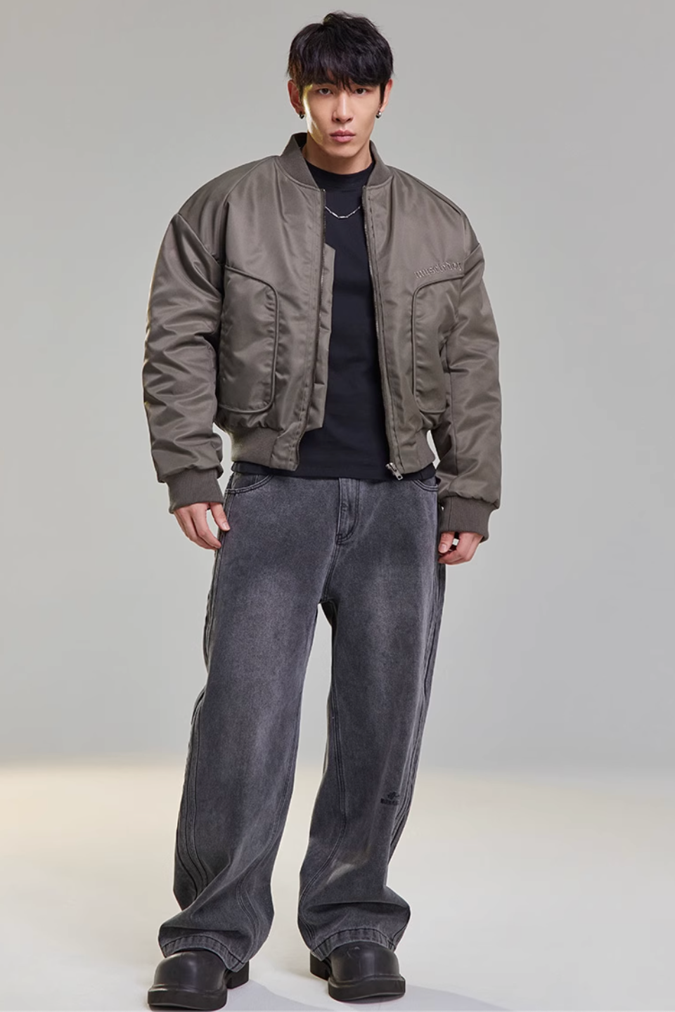 Army green Short Cotton Jacket #MD033