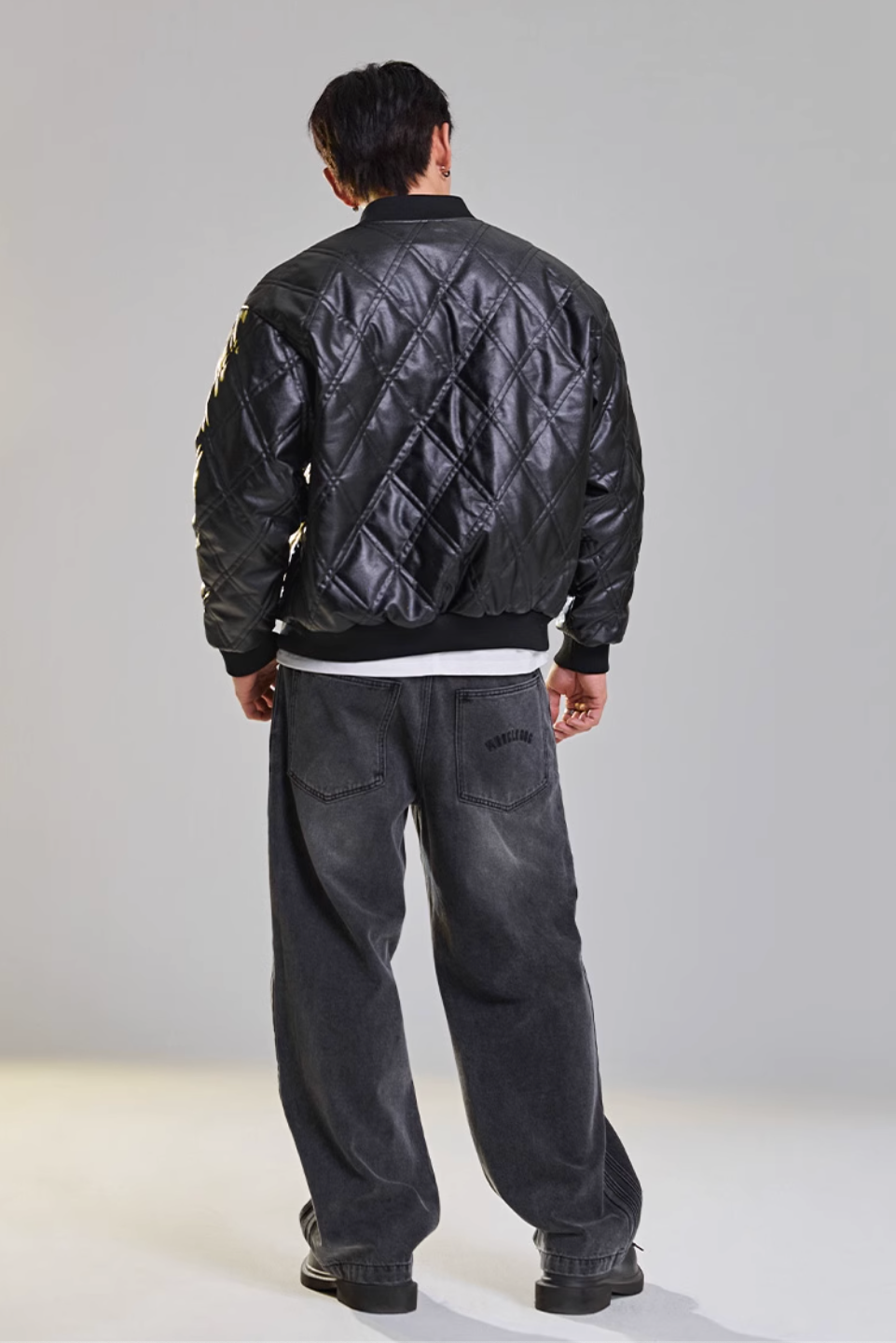 Diamond Check Cropped Jacket #MD038