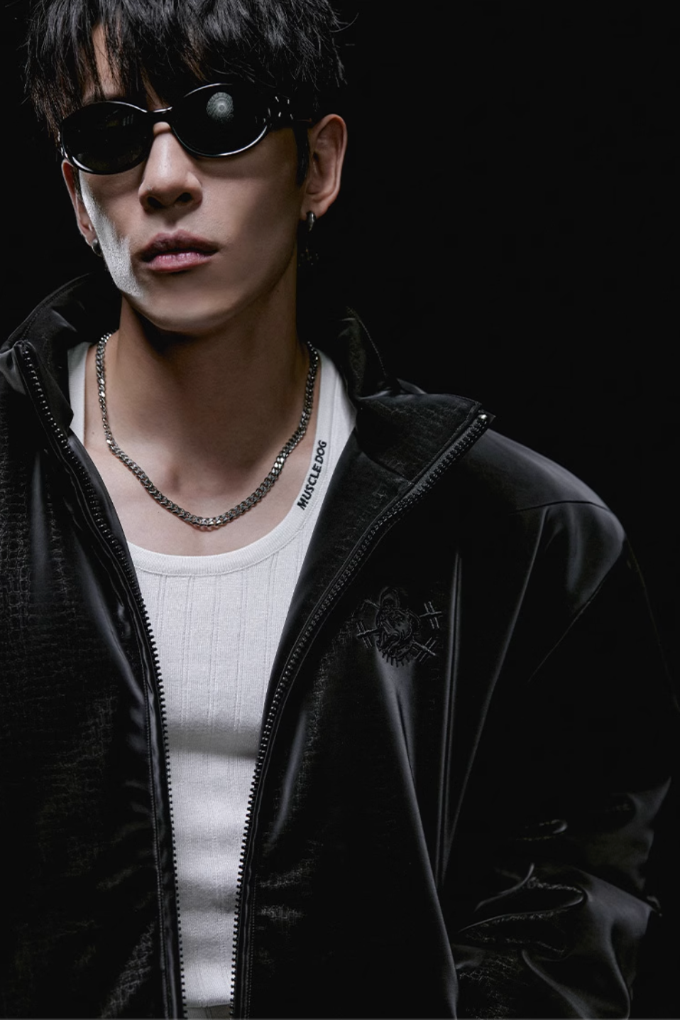 Elegant Black Sport Cotton Jacket #MD039