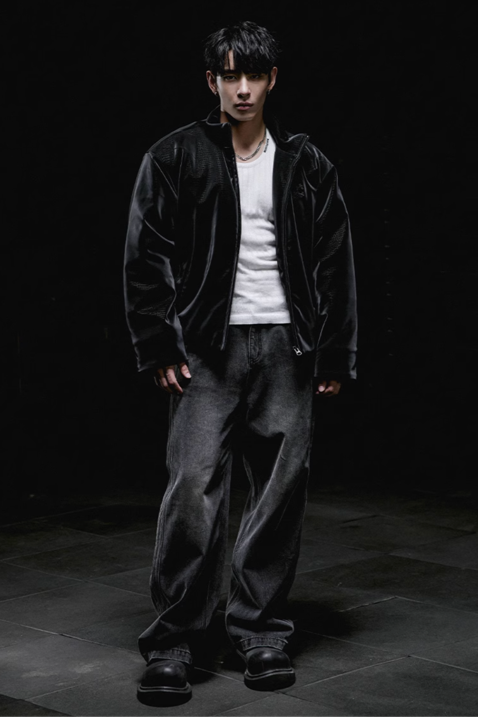 Elegant Black Sport Cotton Jacket #MD039