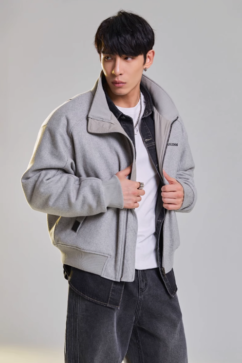 Fitness casual short woolen jacket #MD041