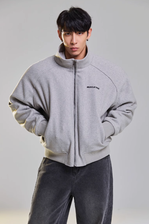 Fitness casual short woolen jacket #MD041