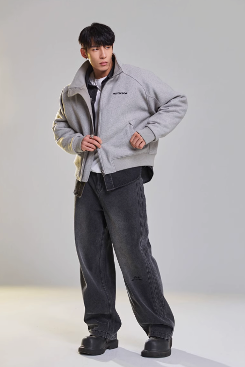 Fitness casual short woolen jacket #MD041