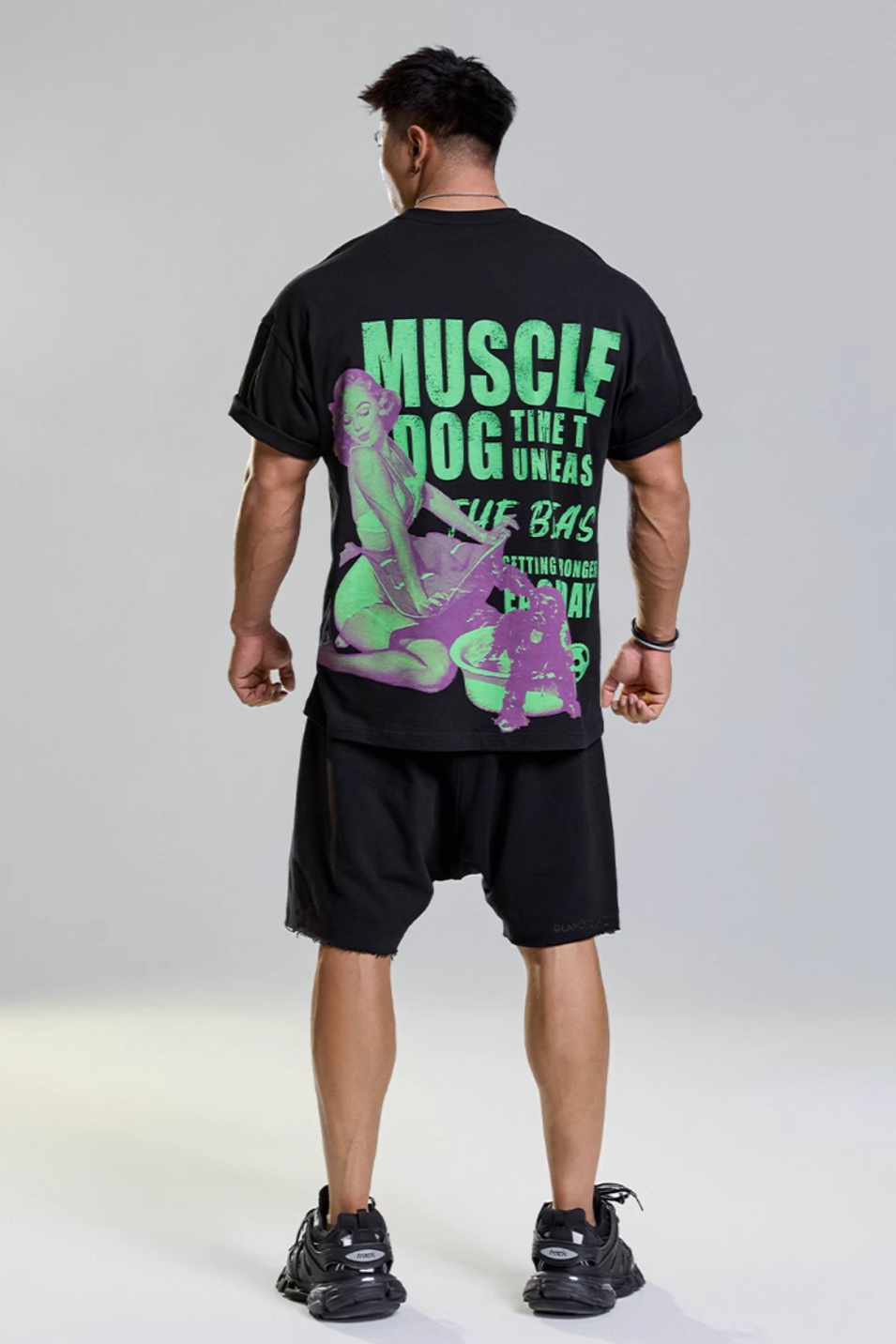Back Fashion Print Loose T-Shirt #MD045