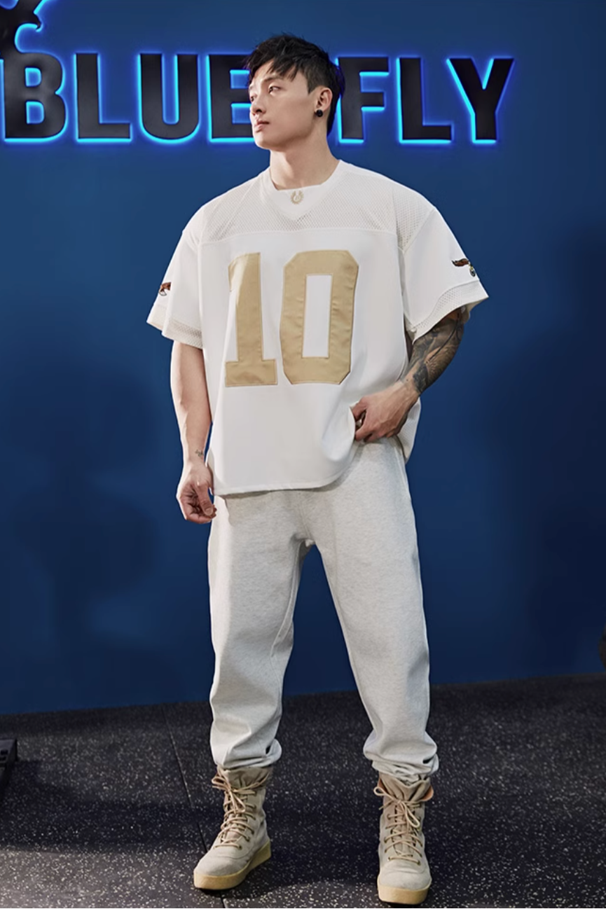 American sporty loose half sleeve T-shirt #BF045