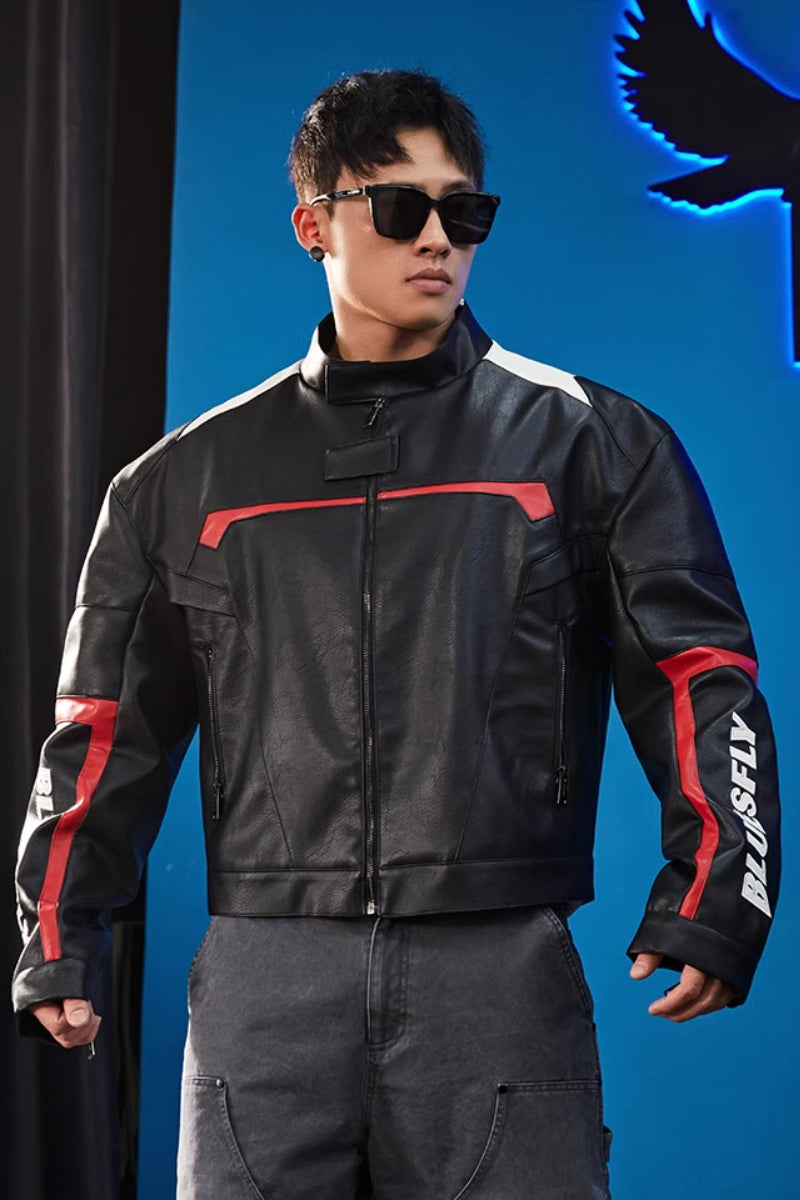 Neo-Rider Faux Leather Jacket #BF120