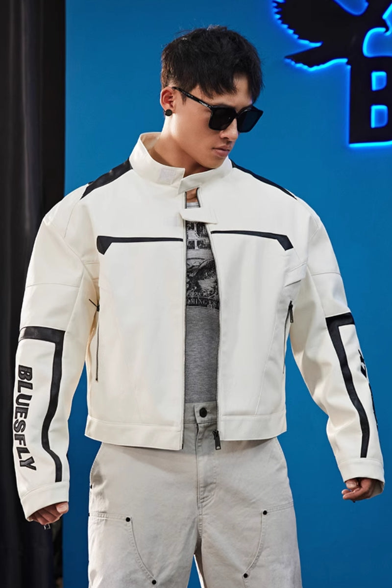 Neo-Rider Faux Leather Jacket #BF120