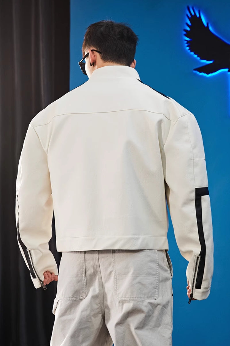 Neo-Rider Faux Leather Jacket #BF120