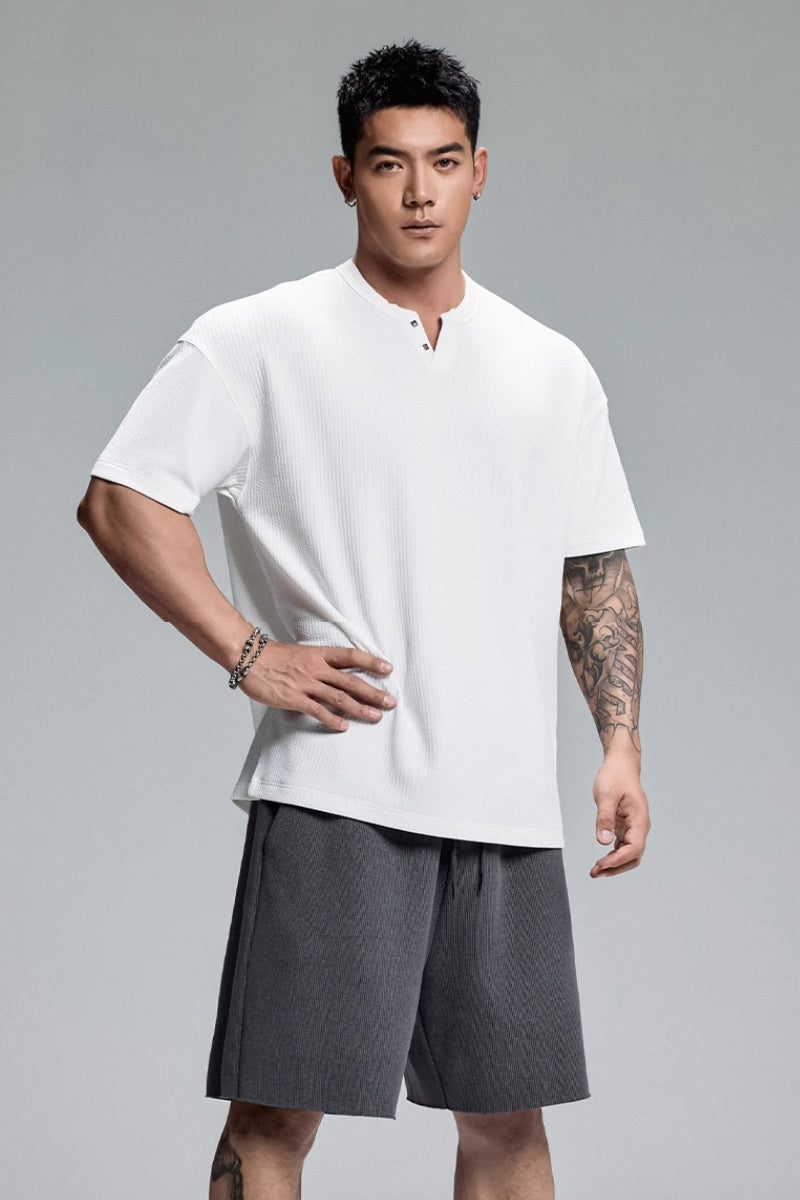 FlexRib Henley T-Shirt #MD093