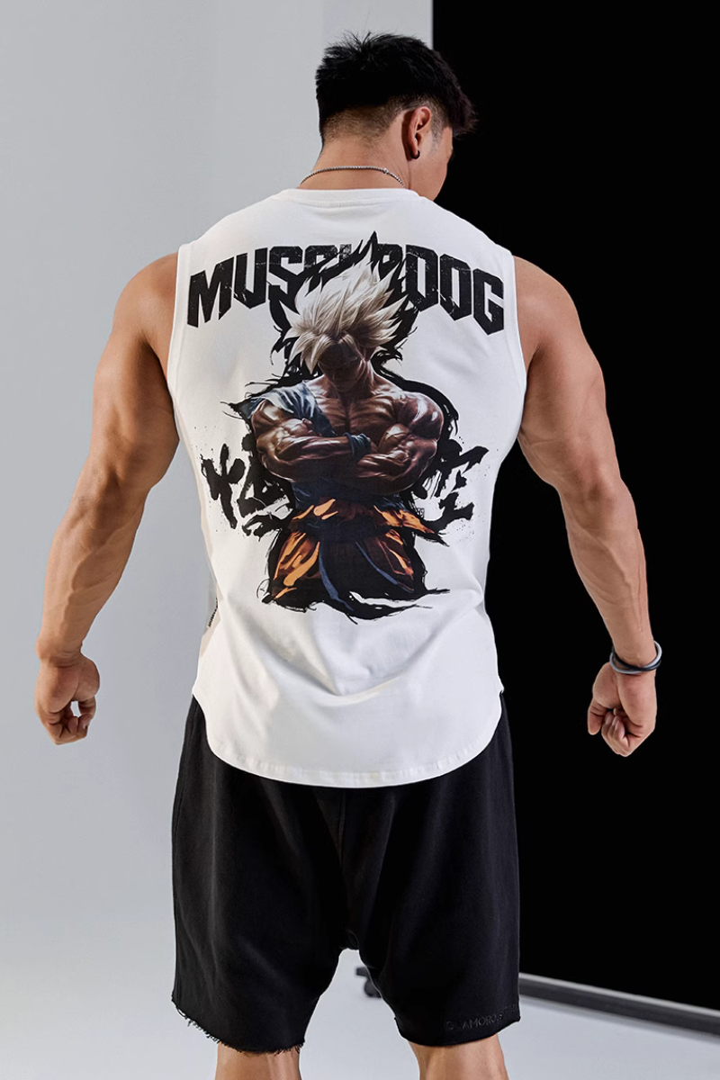 Back Print Loose Sports Sleeveless #MD047