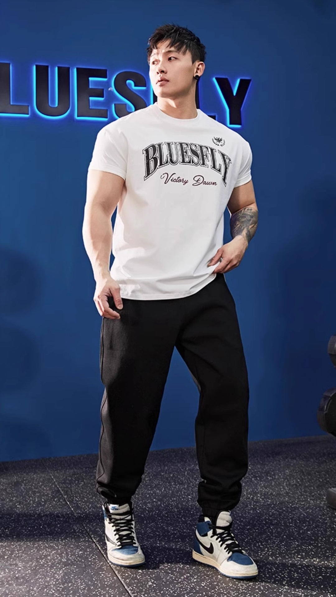 Slim Fit American Print T-shirt #BF048