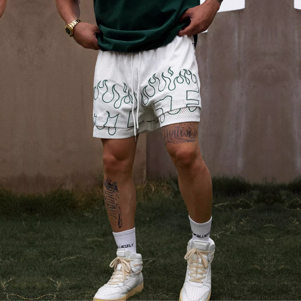 Flame Mesh Training Shorts #BF021