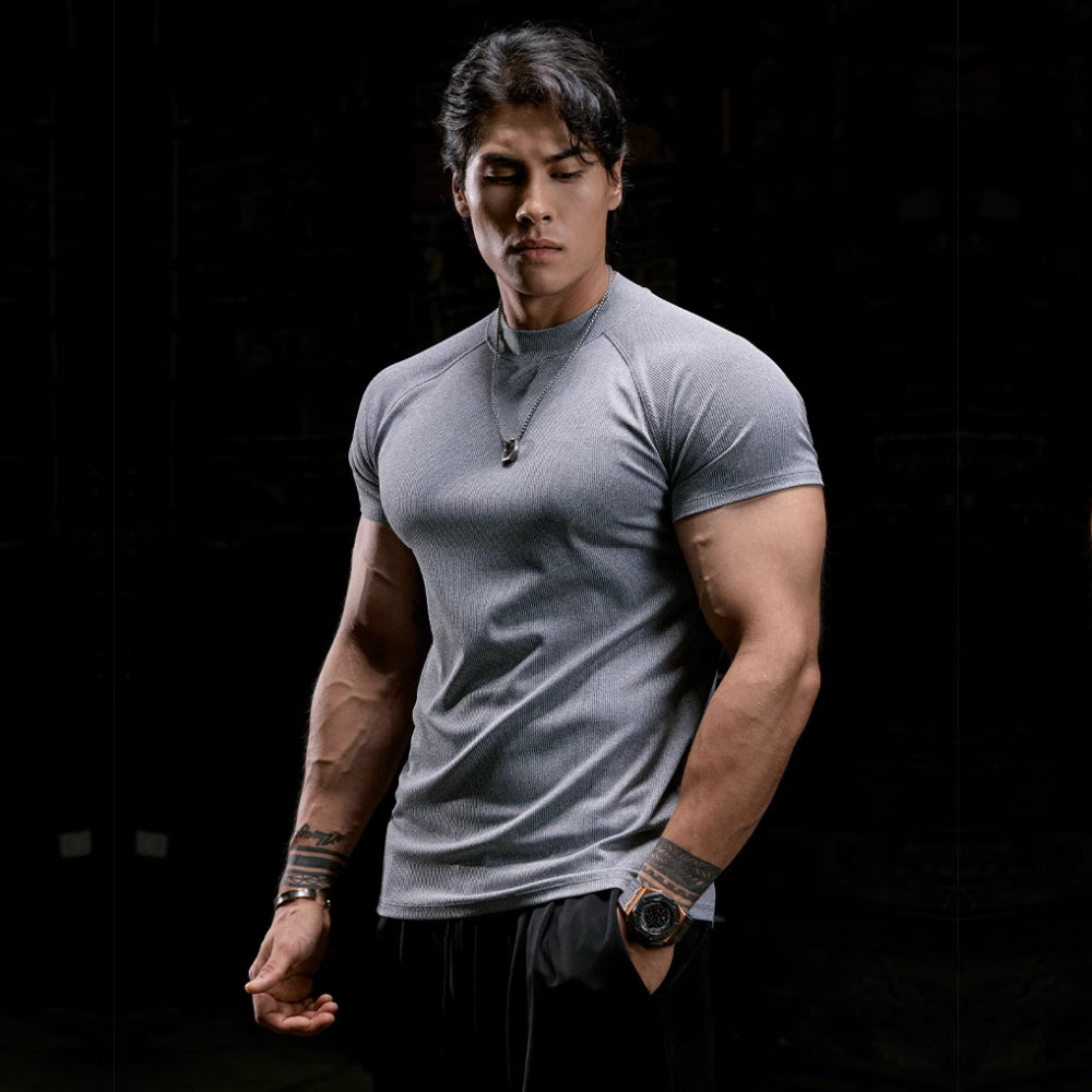 SlimFit High-Neck T-Shirt #MD097