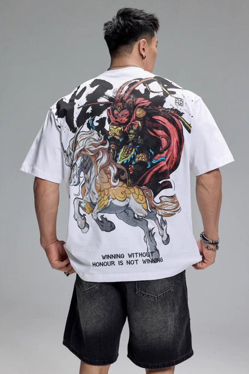 Back Painted Loose T-Shirt #MD077