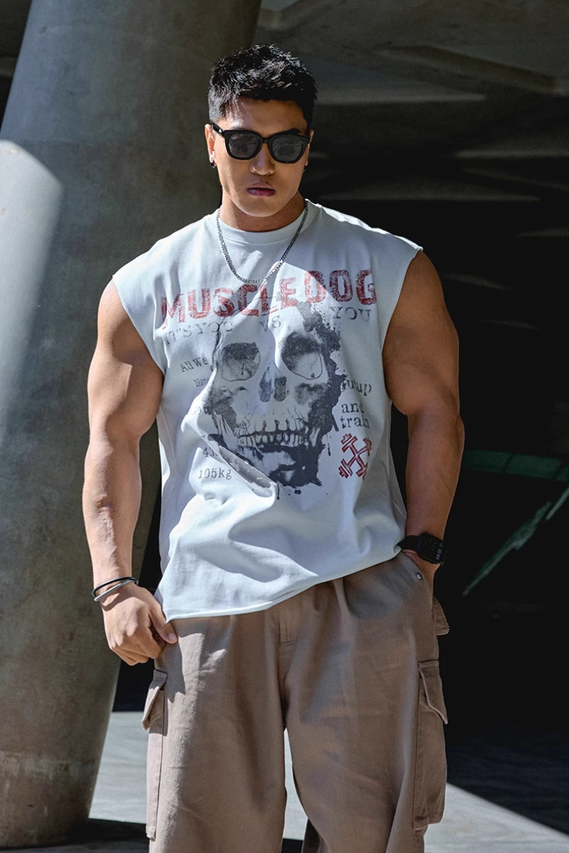 Skull Print Street Sleeveless #MD052