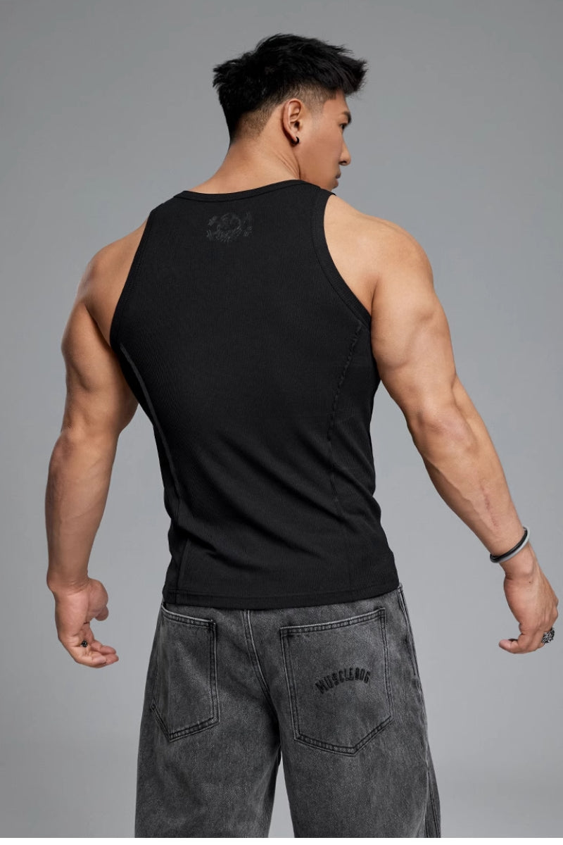 Slim Breathable Texture Sleeveless #MD065
