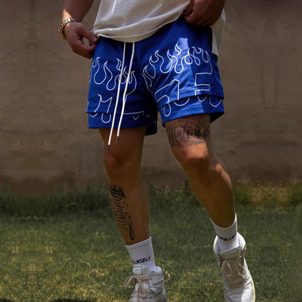 Flame Mesh Training Shorts #BF021