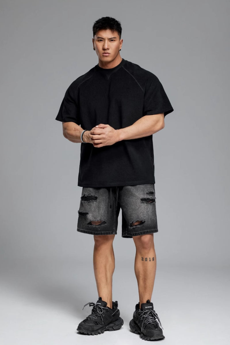 Heavy Texture Half Sleeve T-Shirt #MD055
