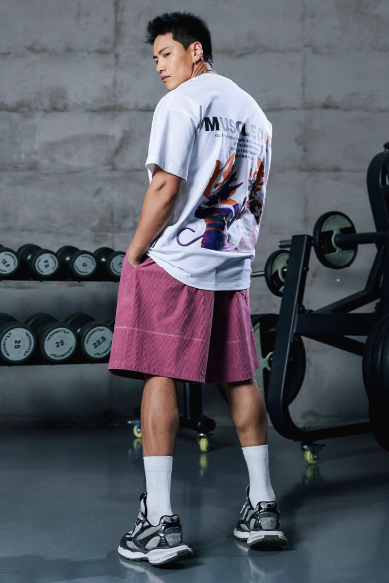 Loose Original Print Half Sleeve T-shirt #MD043