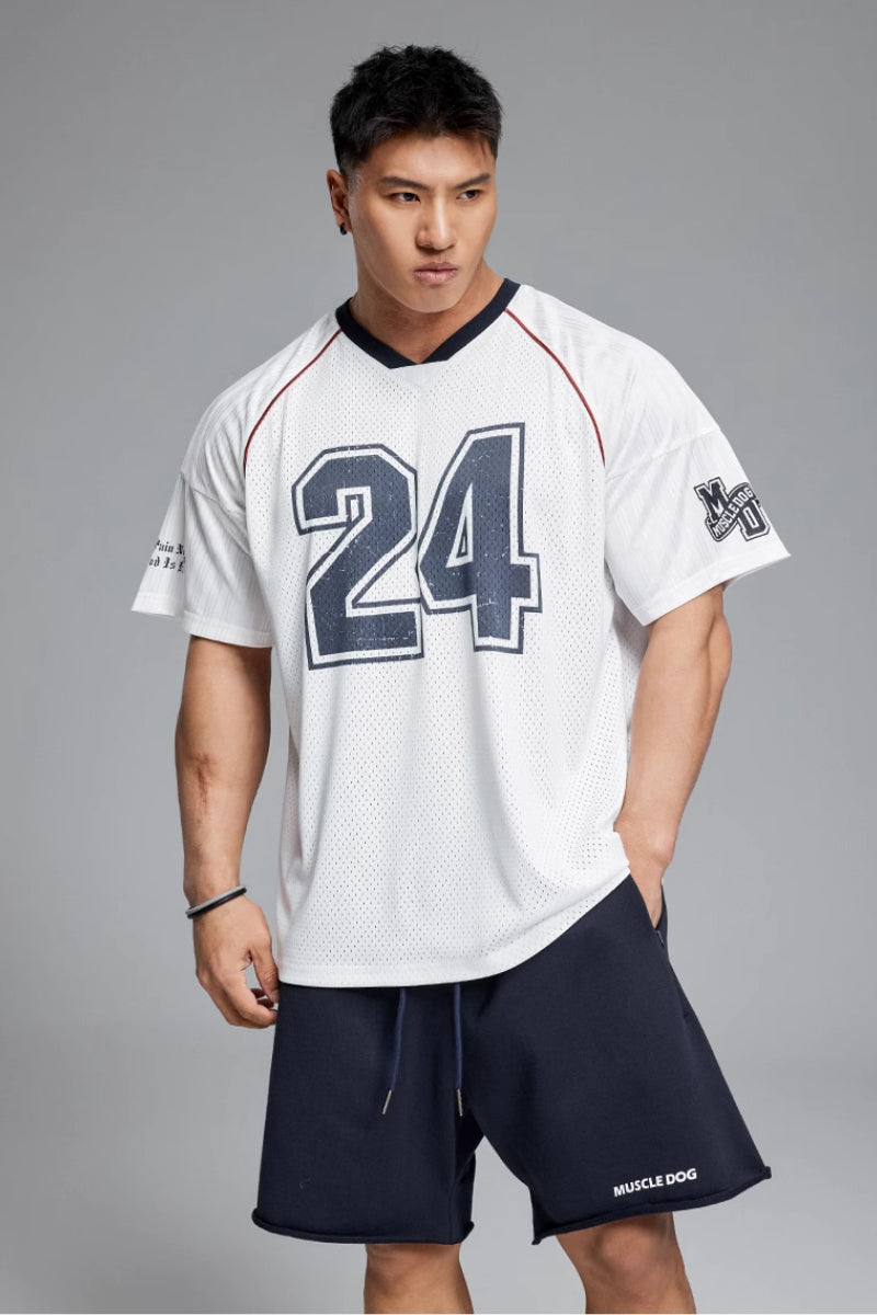 Soccer Collar Mesh T-Shirt #MD066