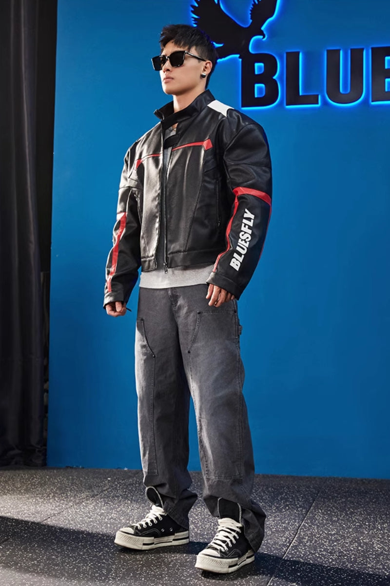 Neo-Rider Faux Leather Jacket #BF120