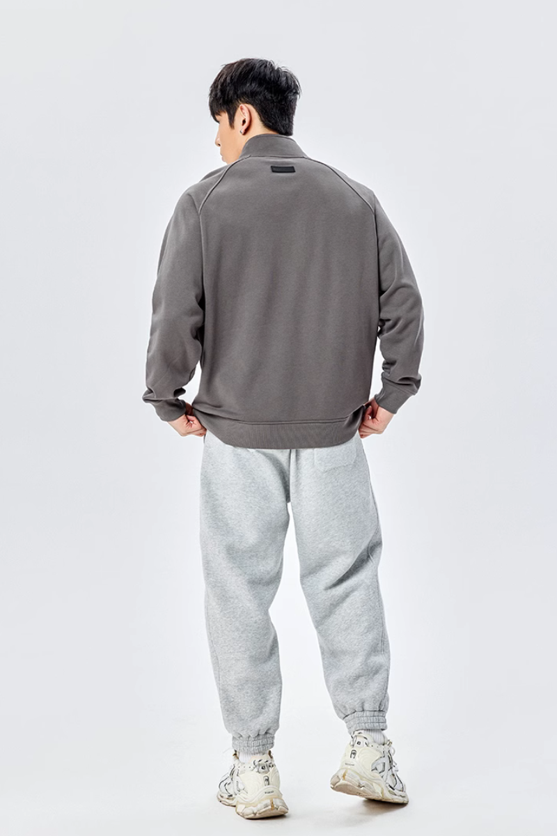 Stand Collar Fitness Zipper Jacket #MD048