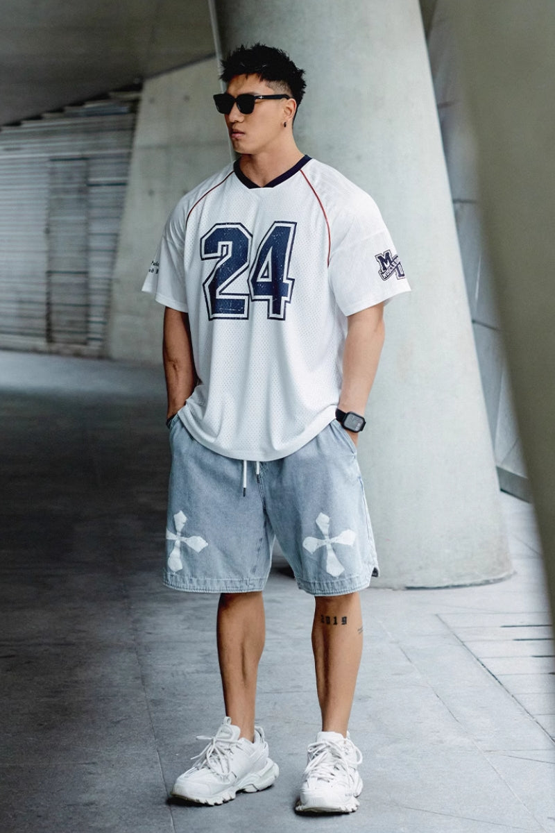 Soccer Collar Mesh T-Shirt #MD066