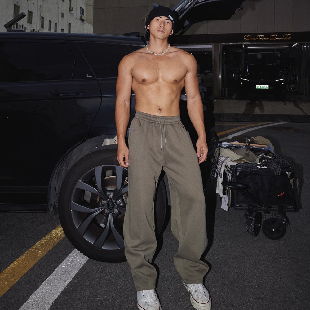 Solid Zip-Up Sweat Set #PM016