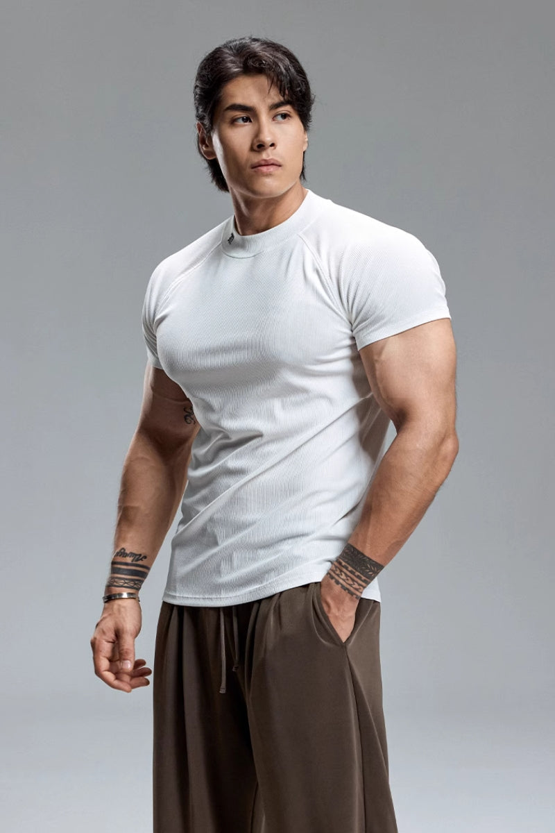 SlimFit High-Neck T-Shirt #MD097
