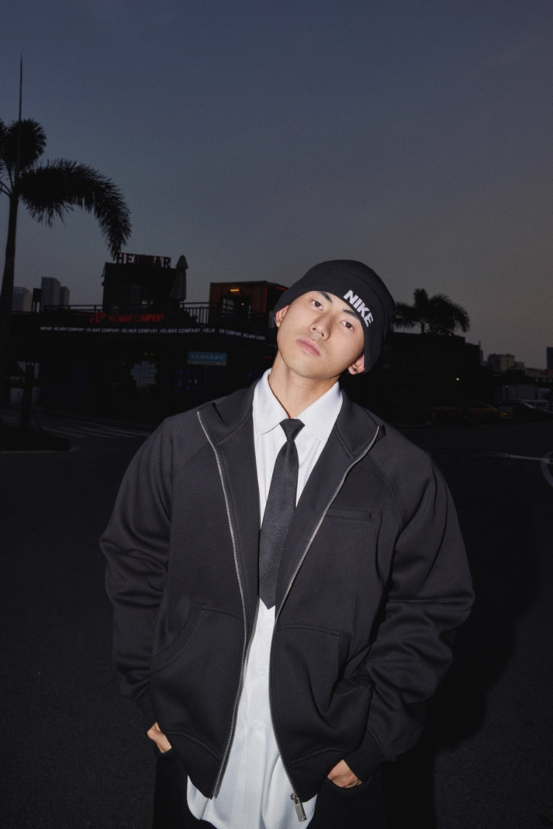 Solid Zip-Up Sweat Set #PM016