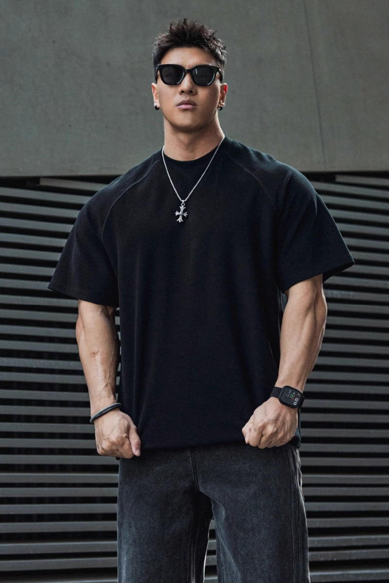 Heavy Texture Half Sleeve T-Shirt #MD055