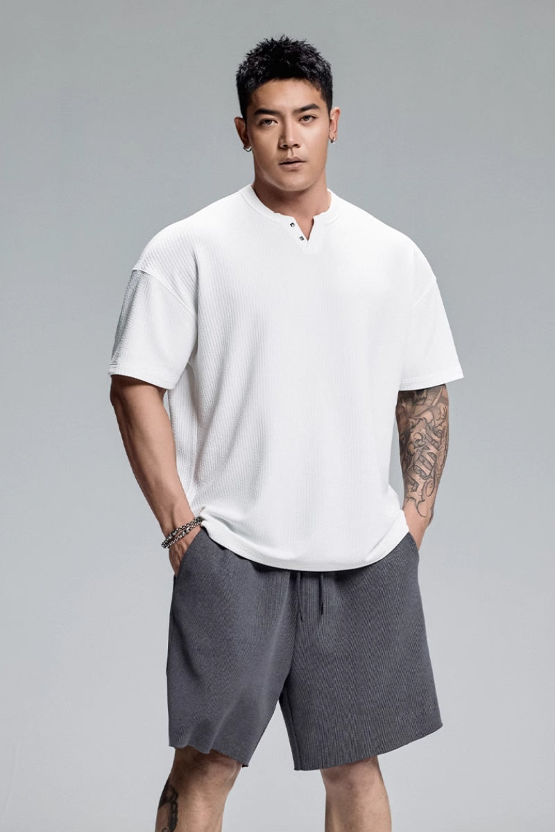 FlexRib Henley T-Shirt #MD093