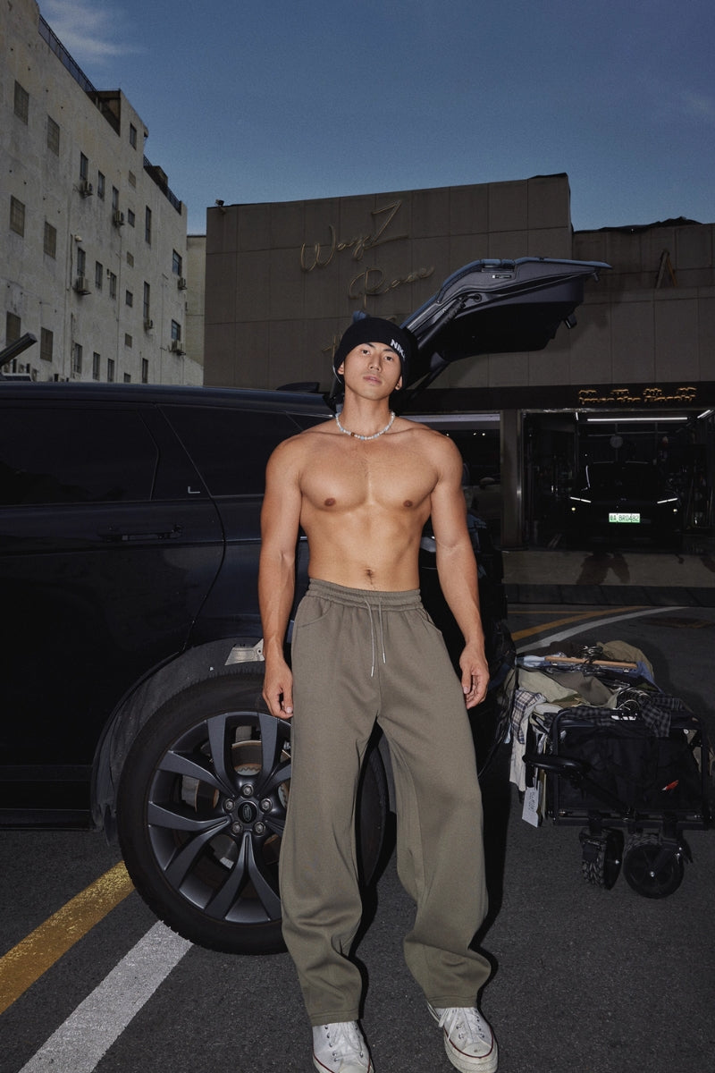 Solid Zip-Up Sweat Set #PM016