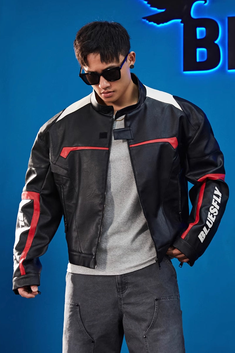 Neo-Rider Faux Leather Jacket #BF120