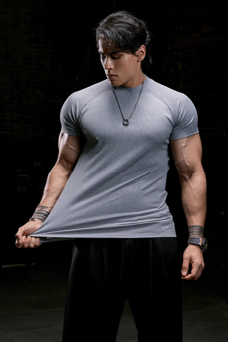 SlimFit High-Neck T-Shirt #MD097